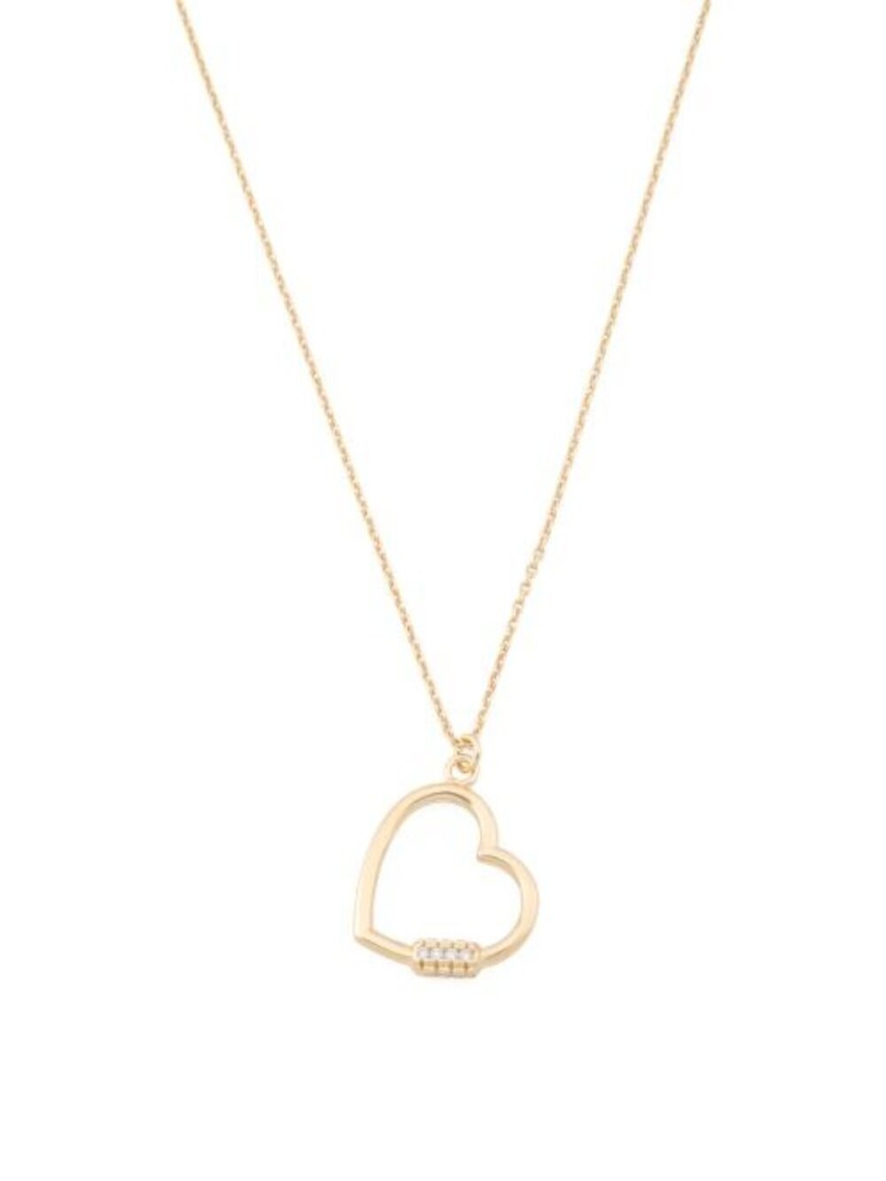 MIA FIORE Made In Italy 14kt Gold Plated Polished Heart Cubic Zirconia Necklace